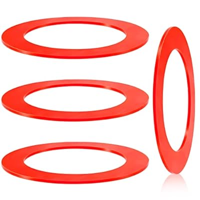 4 Pack Flush Valve Seal Gasket Replacement Compatible with Mansfield 210 and 211, Toilet Flush Valve Replacement Kit Red RV Toilet Seal Compatible with Mansfield 210 and 211