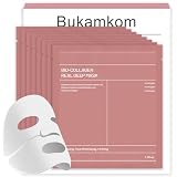 【Bukamkom】【8枚入り】コラーゲンマスク 保湿 フェイスパック コラーゲンパック たっぷり シートマスク 個包装 ハリツヤ毛穴ケア|べたつかない 集中ケア 乾燥・敏感肌 男女兼用 ギフト