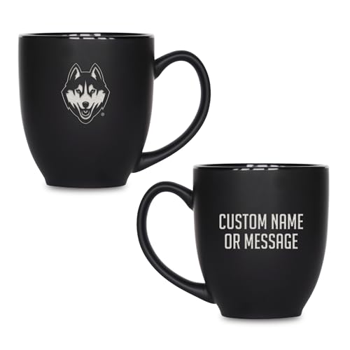 Image of Rico Industries NCAA Primary 15-Oz Personalized Matte Black Bistro Mug - for Hot or Cold Drinks