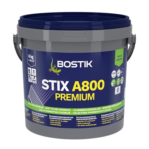 Bostik STIX A800 PREMIUM 6 kg Colle acrylique haute performance sols souples