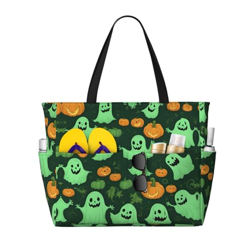 Sac de plage grand cabas d'Halloween pour voyage et gym