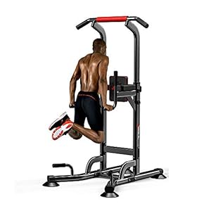 JEMPET Dip Stand Power Tower-Pull Up Home Gym Height Adjustable Multi-Function Fitness Strength Training Equipment…