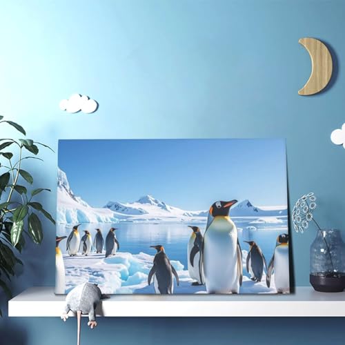 Impression sur toile pingouin antarctique tableau moderne de luxe - 5