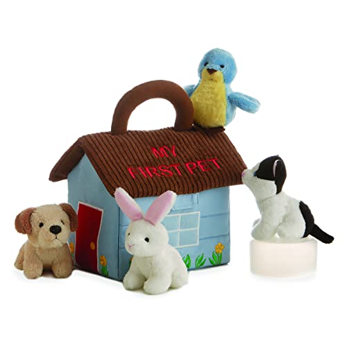 Image of Aurora® Engaging Baby Talk™ My First Pet II™ Baby Stuffed Animal - A Fun Playset for Sensory Engagement and Play - for Babies and New Parents - Multicolor 7 Inches