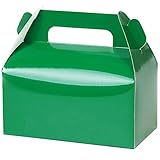 UnicoPak 30 Pack Shiny Green Party Favor Treat Boxes, Gable Goodie Boxes Candy Boxes, Green Gift Box