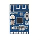 Zeroupshop Stereo-Audio-Sender und -Empfänger-Modul-Board, 3,5–5 V kabelloser Transceiver mit 20 m Reichweite, niedrige Latenz 250 ms für DIY-Heimunterhaltungsprojekte, kompakte 23,5 x 15,5 mm Größe