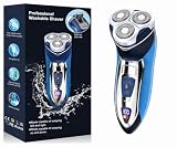 Electric Razor Beard Trimmer for Men, Electric Rotary Shaving Face Shaver with 4D Floating Head & LCD Display IPX7 Waterproof Wet & Dry Shave Safety Razors, Beard Trimmer Gifts for Men