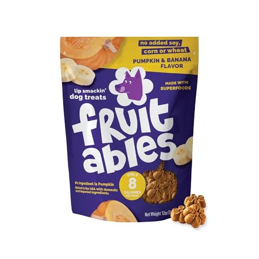 Fruitables Baked Dog Treats – Pumpkin Treats for Dogs – Healthy Low Calorie Treats – Free of Wheat, Corn and Soy – Pumpkin and Banana – 12 Ounces