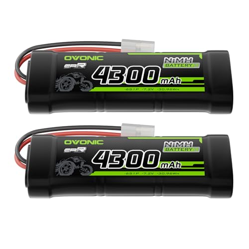 OVONIC 7.2V NiMH Battery 4300mAh 6 Cell RC Battery with TMY Connector