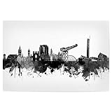 artboxONE Poster 30x20 cm Städte Glasgow Skyline Black - 