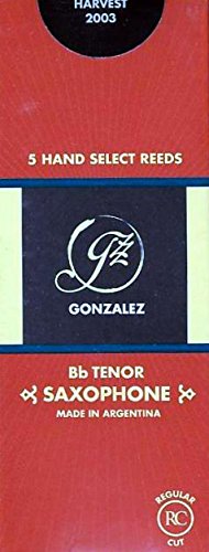 GonzalezBb Tenor Saxophone Reeds Strength 4.25, Box of 5