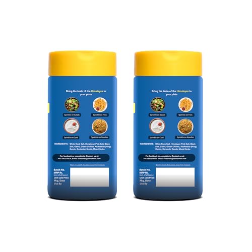 Image of Namakwali Flavoured Pahadi Salt Garlic Twist (Lehsun) Seasoning, Pack of 2 - 200 Gram | Pisyu Loon Seasoning mix for Popcorn, Noodles, Salad, Raita, Juice, Fruits, Makhana| 100% Organic, No Chemicals | SharkTank India Product