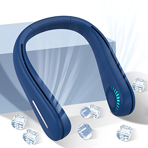 ZIZINET Ventilador Portatil Cuello-7 Colores Luz de Gradiente 3 Velocidades Turbofans Mini Ventilador Silencioso USB para Coche Deporte Oficina Hogar Viajar Acampar Cover