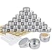 Pots en Aluminium, 30 Pièces Conteneurs Cosmétiques Vide Pots de Voyage Rondes avec Mini Spatule et étiquette pour Maquillage, Crème, Baume à lèvres - 20 ML