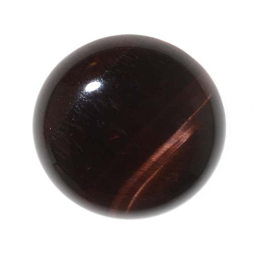 Beadaholique Red Tiger Eye Gemstone Round Flat-Back Cabochons 25mm (1 Piece)