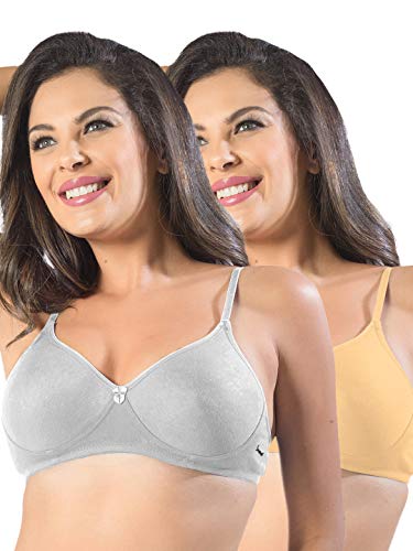 Image of SONARI Womens Non Padded Cotton Bra | Wire Free, Medium Coverage, Seamless Cups, Comfortable Polyester Cotton Blend Fabric | Adjustable Straps, Ideal for Everyday Wear - Smile