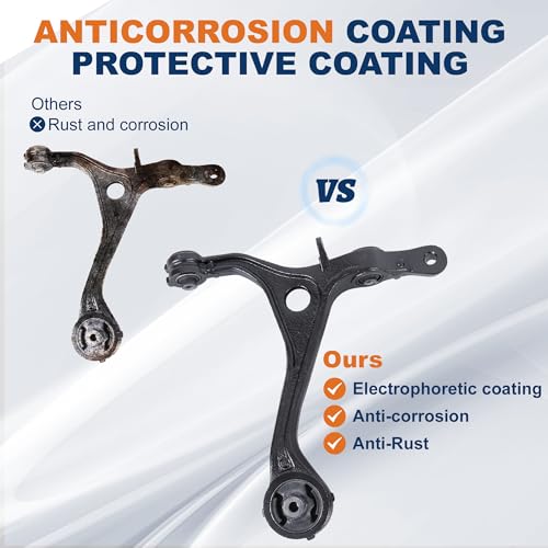 Image of KUIPERAUTO 12PCS Suspension Kit Front Upper Lower Control Arm,Sway Bar Links,Outer Inner Tie Rod End Compatible with 2003-2007 Honda Accord /2004-2008 Acura TSX with Ball Joint