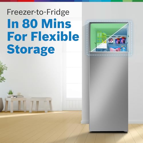 Image of Bosch 368L, 3-Star, Inverter Frost free Double Door Refrigerator (2025 Model, CTC39K03NI, 6-in-1 Convertible, 18 Hours Cooling Retention, Digital Display, Super Freeze, 80min Convert, Smoky Steel)