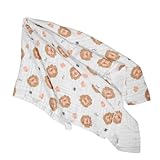 HIAKDOFT Weiche Wickeldecke mit Niedlichem Cartoon Motiv Vielseitige Neugeborenen Badetuch Decke Große für Jungen und Mädchen Atmungsaktiv und Hautfreundlich