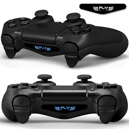 2x LED Sticker 2x Thumb Grips für PlayStation 4 Controller Light Bar Decal Skin Sticker  Fly