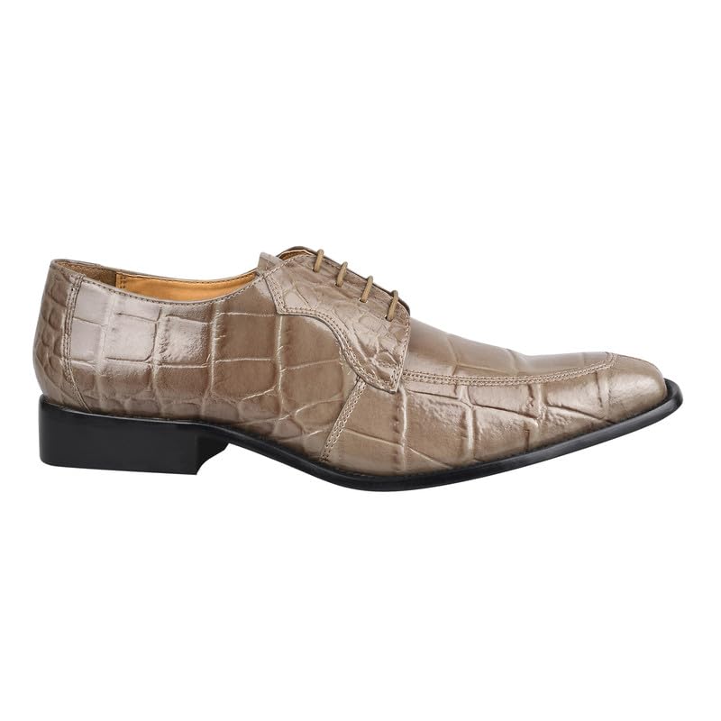 Image of LIBERTYZENO Mens Animal Print & Plain Genuine Leather Adults Lace Up Oxford Dress Shoes for Easter Gift