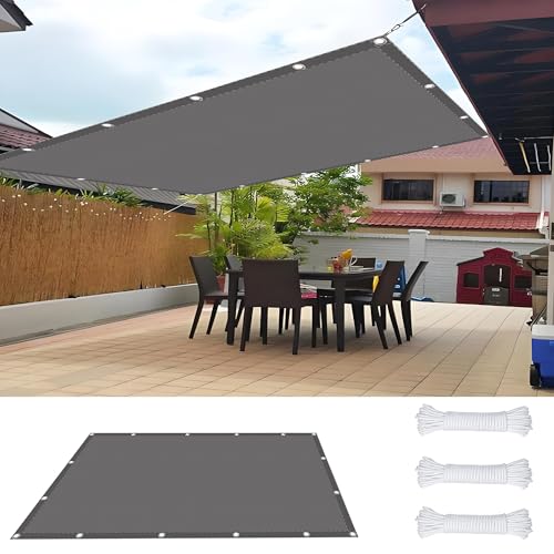 Voile d'ombrage imperméable gris clair 2.5x2.6m pour terrasse - 2