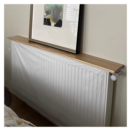 Estante de madera para radiador, 50 x 140 cm, con accesorios para sala de estar, dormitorio, oficina, cocina, expositor de plantas de interior y divisores de almacenamiento, diseño moderno (185 x 20 x
