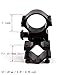 eoocvt 1inch / 25mm Ring Flashlight and Laser Sight Mount with Barrel Adapter