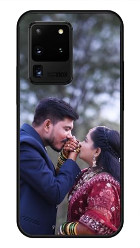 Image of NDCOM for Customised Samsung Galaxy S20 Ultra Back Cover | S20 Ultra Phone Case | Samsung S20 Ultra Mobile Cover DIY Personalised Photo Design | Customized Gift Custom Text Name Printed Glass Case