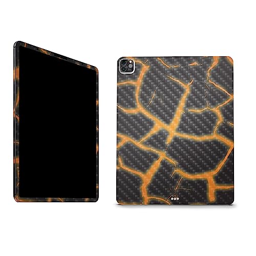 Image of MightySkins Carbon Fiber Skin Compatible with Apple iPad Pro 12.9 inch M2 6th Gen (2022) Full Wrap Kit - Lava Rock | Protective, Durable Textured Carbon Fiber Finish | Easy to Apply | Made in The USA