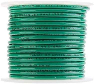 Woods Southwire 56421923, 14-Gauge Bulk Spool, 100-Feet, Green Primary ...