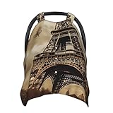 Baby Car Seat Canopy Cover for Mom, Soft Breathable Nursing Breastfeeding Covers Multi Use Stroller Sun Shade Newborn Shower Gift，Paris Eiffel Tower