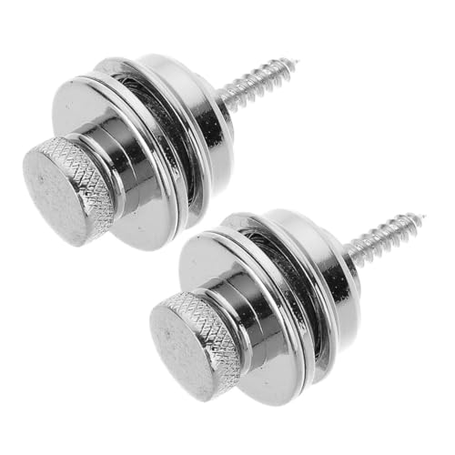 BESPORTBLE 2Pcs Falling Guitar Strap Locks Secure Metal Strap Buttons for Electric and Acoustic Guitars Non Slip Design Finish Strap Lock System