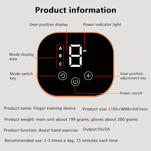 Gants robots de rééducation de la main avec force réglable pour les doigts - 7