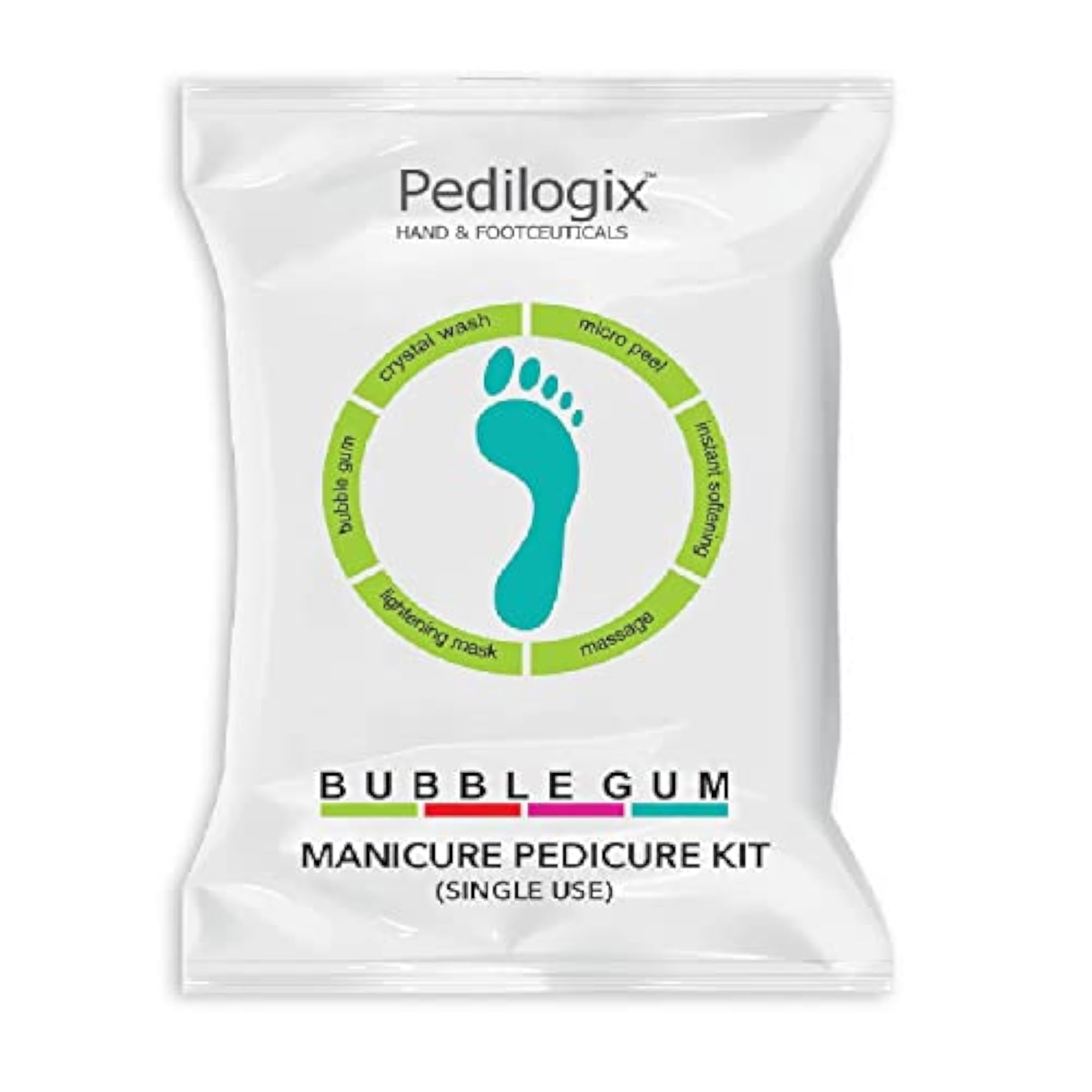 O3+ Pedilogix Bubblegum Manicure Pedicure Kit for Hand and Feet