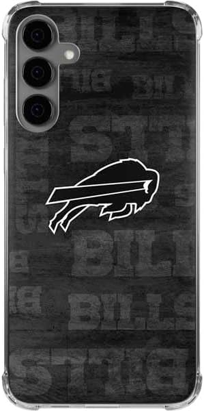 Skinit Clear Phone Case Compatible with Galaxy S24 Plus - Officially Licensed NFL Buffalo Bills Black & White Design