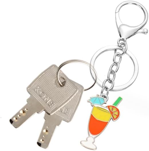 Keychain Juice Cup Pendant Keyring Unisex Key Organizer Holder Keyring Birthday Christmas Wedding Valentine's Day for Men and Women - Image 4