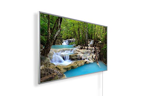 Könighaus 800W Infrarotheizung mit Bild in HD Qualität ✓ inkl. Smart Thermostat ✓ 5 Jahre Garantie ✓ Doppelter überhitzungsschutz ✓ Infrarot Wandheizung ✓ Motiv: 12. Wasserfall