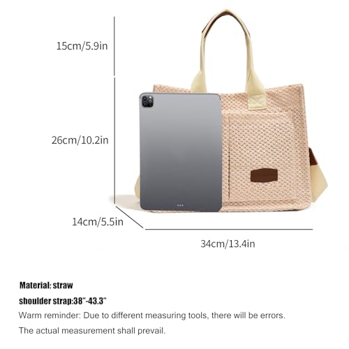 Image of Cherry Tote Bag for Women Canvas Patched Purse Cute Shoulder Bag Multi-Pocket Satchel Handbag for work travel