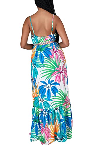 Image of SheKiss 2026 Women's Casual Summer Floral Long Maxi Dresses Floor Length Sleeveless Plus Size Sundresses
