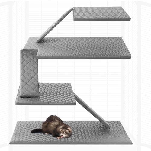 Beeveer 7 Pcs Ferret Cage Liner Washable Ferret Pads
