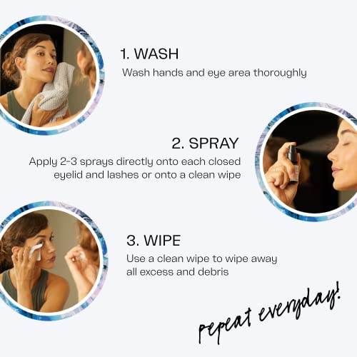 Avenova Eyelid and Eyelash Cleanser Spray - 20ml Bottle - Gentle Everyday Pure Hypochlorous Acid Spray for Eye Irritation