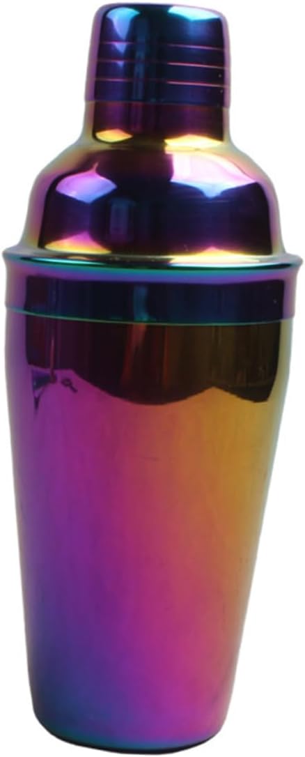 8-Piece Cocktail Shaker Kit 550ML Colorful Plated Stainless Steel Bartender Tools Professional Drink Mixer Set for Home and Bar Use
