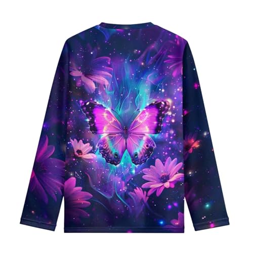 Image of Girls Basic Tee Shirts Outdoor Long Sleeve Shirt Winter Clothes Size 3-16 Top Fall Clothes Gift for Holiday