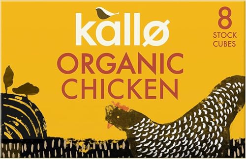 Kallo Organic Chicken Stock Cubes, Gluten Free & Coeliac Friendly with No Artificial Colours, 12 x 88g