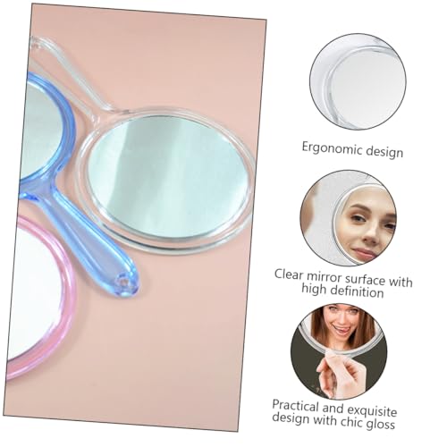 Espejo de Maquillaje Portátil de Mano Blanco con Luz LED miniatura 4