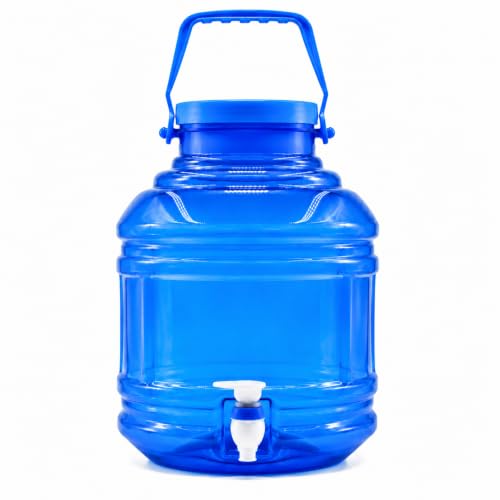 Image of PLAMO 10 Litre Water Dispenser Jar with Tap, BPA Free Plastic, Carry Handle, Leak-Proof, for Home, Office & Travel, Multicolor