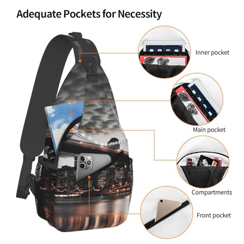 Bolso cruzado Brooklyn Bridge para hombre y mujer miniatura 4
