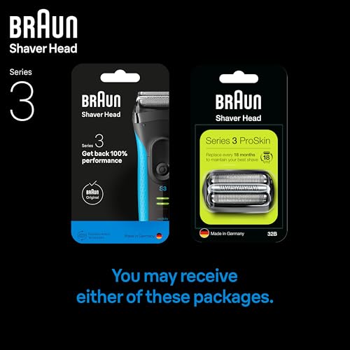 Braun Series 3 32B Foil and Cutter Replacement Head Compatible with 3000S, 3010S, 3040S, 3050Cc, 3070Cc, 3080S, 3090Cc Models
