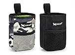 Barpre 2 Pack Dog Treat Pouch with Belt Clip - Small Training Bag for Puppy & Dogs - Durable 600D Oxford Walking Accessories - Hands-Free Reward Snack Holder (Black & Camouflage)